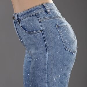 Rina Rossi Sparkle Denim Women's Straight Leg Jeans